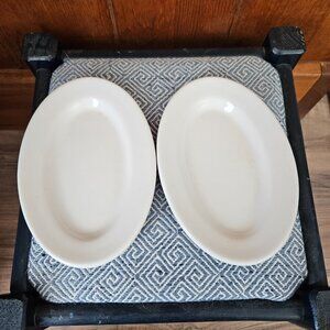 Vintage Buffalo China Ironstone Oval Dishes, Set of 2